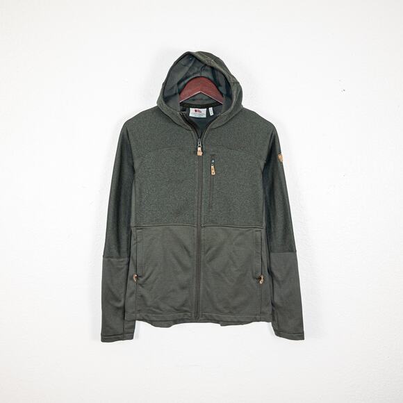 FjallRaven Women's Abisko Trail Fleece Hooded Jacket Deep forest sz Medium - Picture 1 of 11